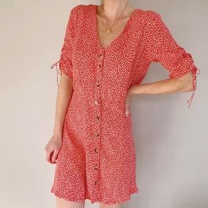 H&M Red Floral Dress 🌺